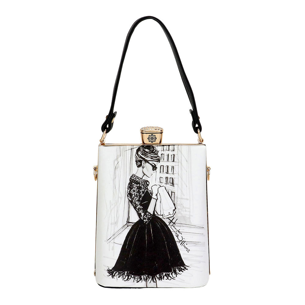 iLLASPARKZ Lady Printed Top Handle Mini Bag / Crossbody Bag