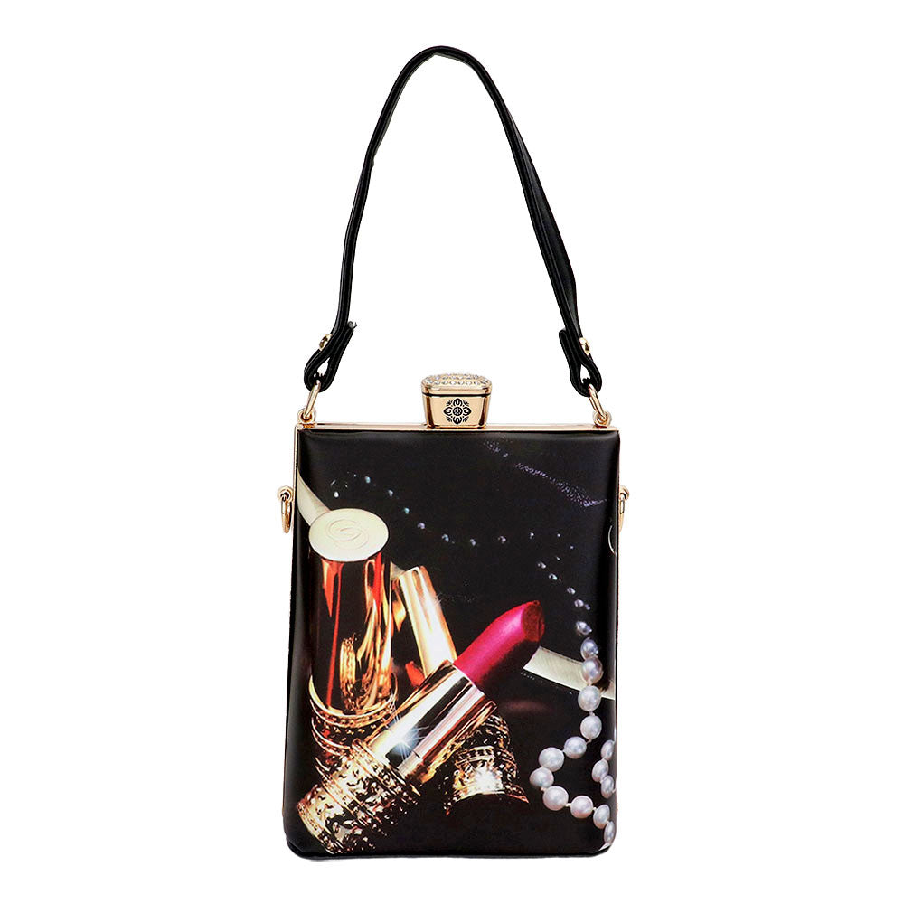 iLLASPARKZ Lipstick Printed Top Handle Mini Bag / Crossbody Bag