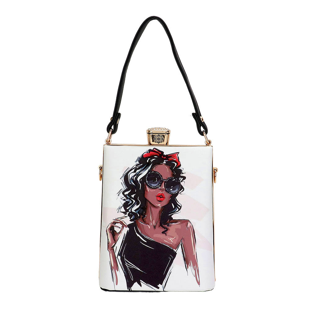 iLLASPARKZ Lady Printed Top Handle Mini Bag / Crossbody Bag