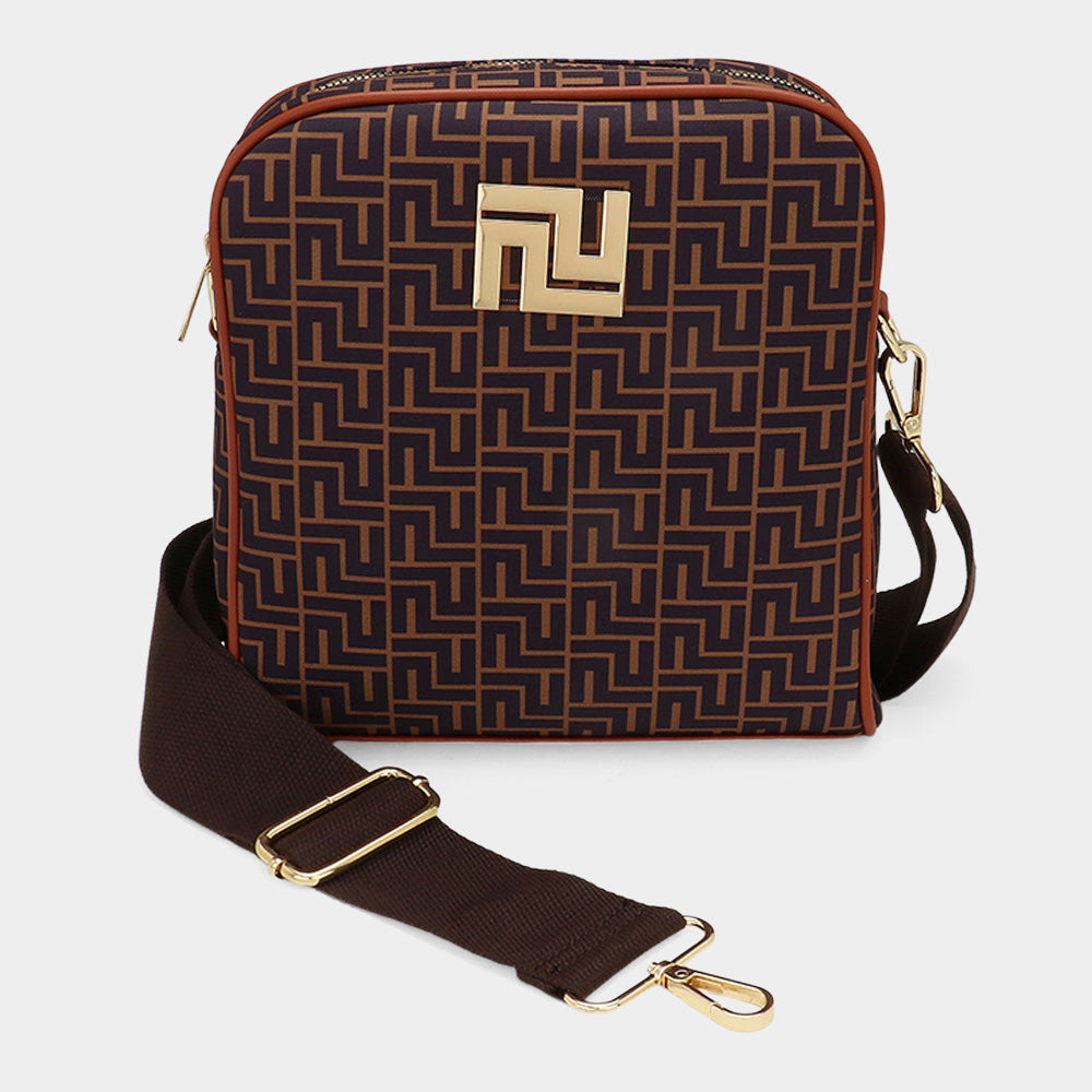iLLASPARKZ Geometric Pattern Square Crossbody Bag