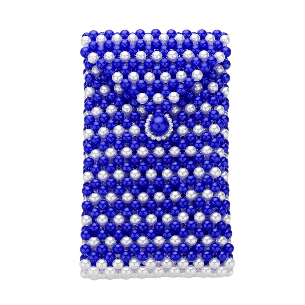 iLLASPARKZ Pearl Beaded Phone Holder Crossbody Bag