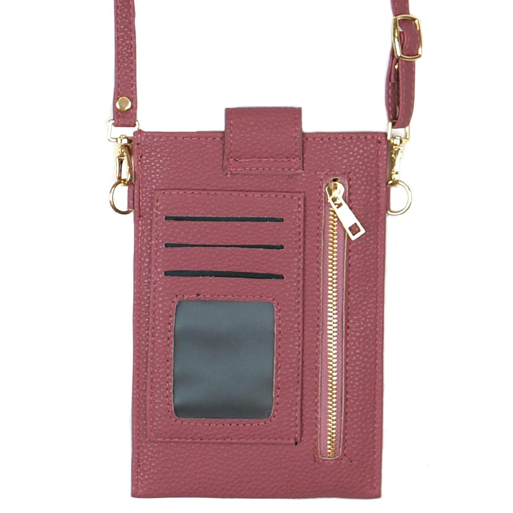 iLLASPARKZ Solid Faux Leather Card Wallet Travel Neck Bag