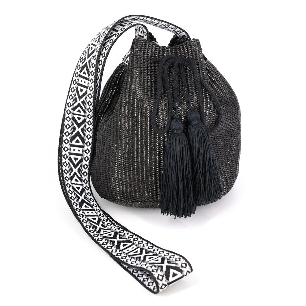 iLLASPARKZ Solid Bucket Bag With Aztec Strap