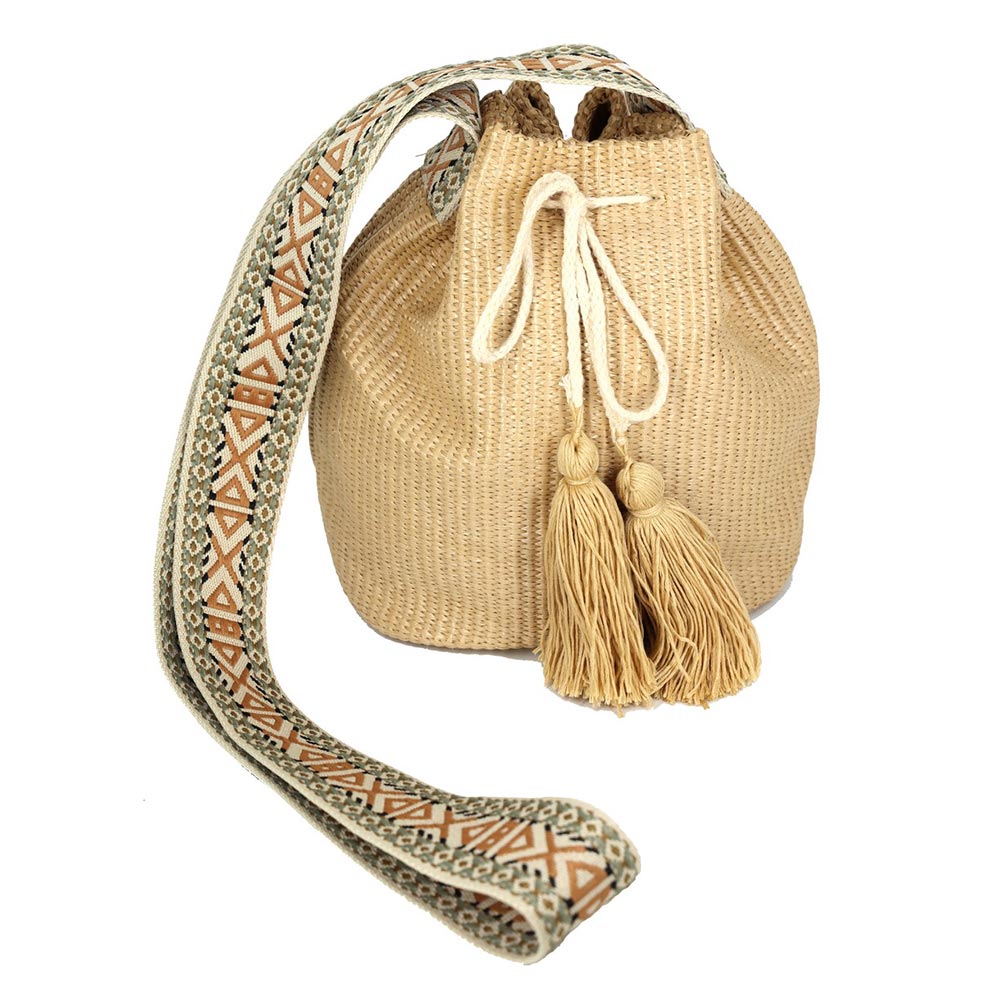 iLLASPARKZ Solid Bucket Bag With Aztec Strap