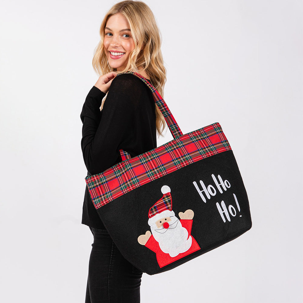 iLLASPARKZ Ho Ho Ho Letter Santa Christmas Tote Bag