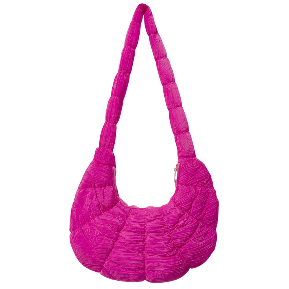 iLLASPARKZ Quilted Puffer Croissant Crossbody Bag