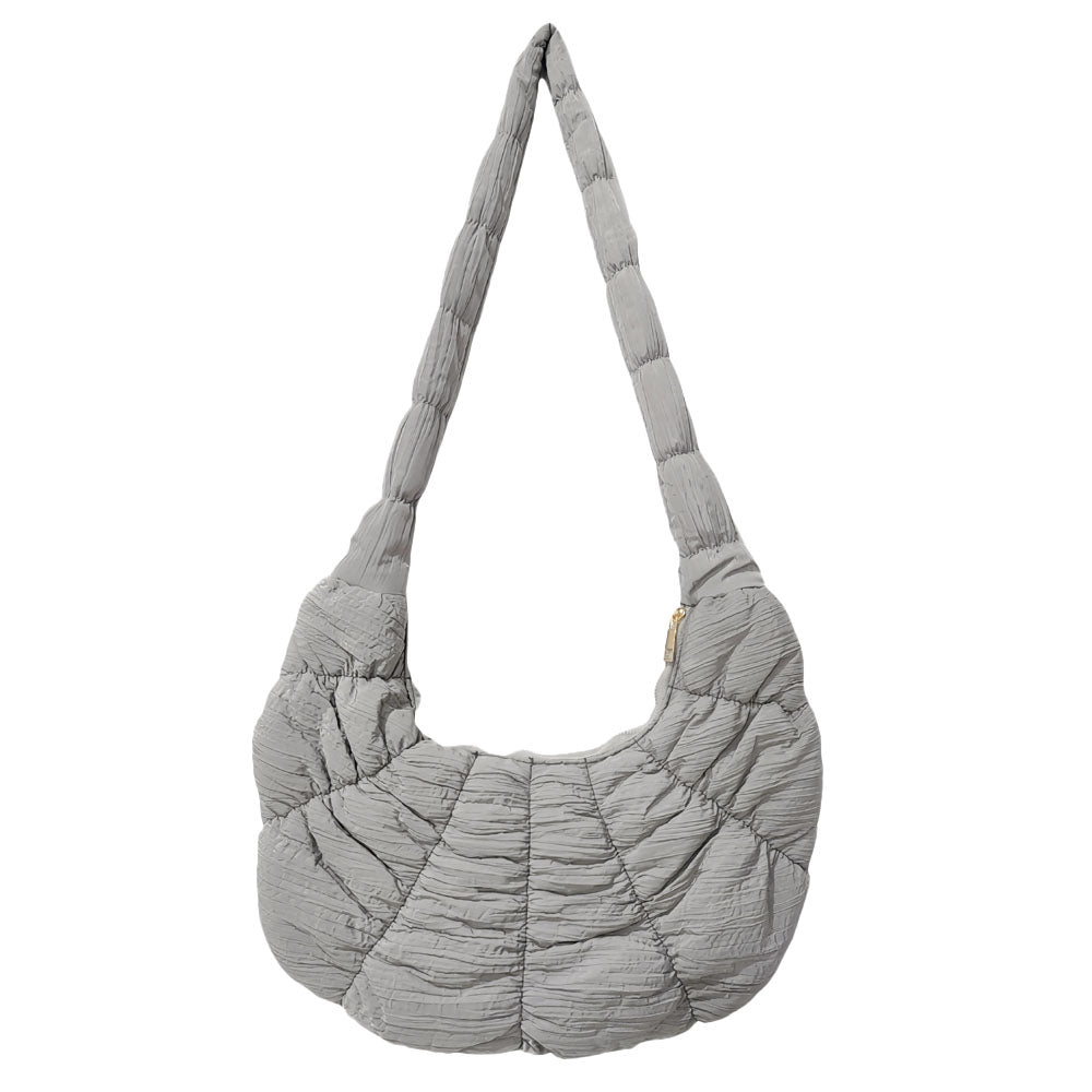 iLLASPARKZ Quilted Puffer Croissant Crossbody Bag