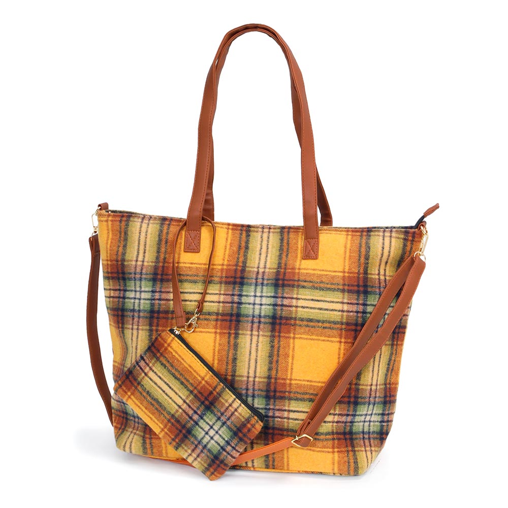 iLLASPARKZ Plaid Check Weekend Tote Bag