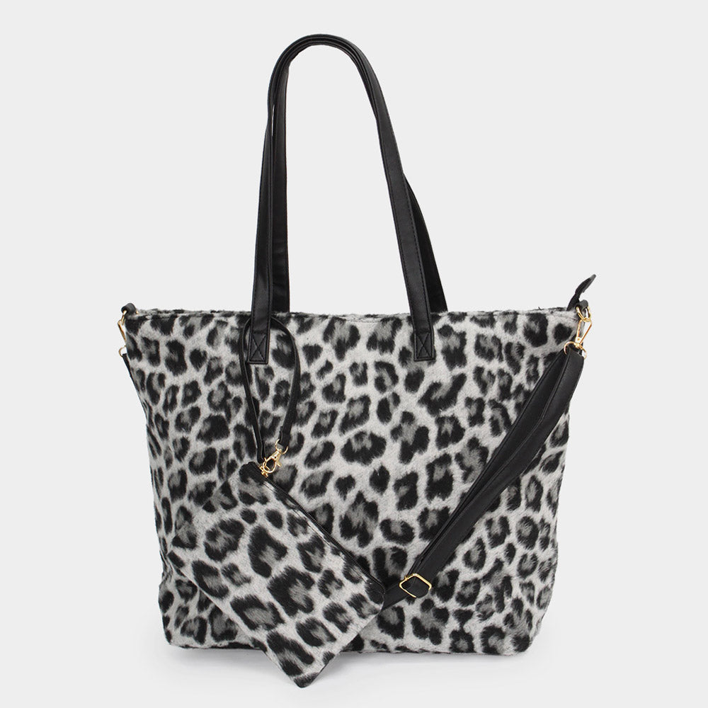 iLLASPARKZ Leopard Weekend Tote Bag With Pouch