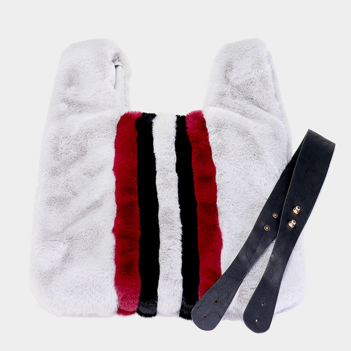iLLASPARKZ Fluffy Faux Fur Slouchy Tote Bag