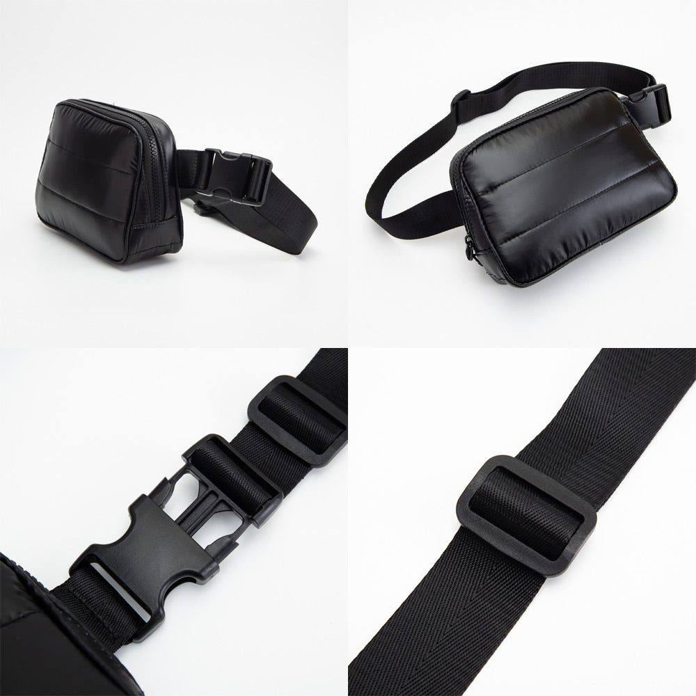 iLLASPARKZ Puffer Rectangle Sling Bag / Fanny Pack / Belt Bag