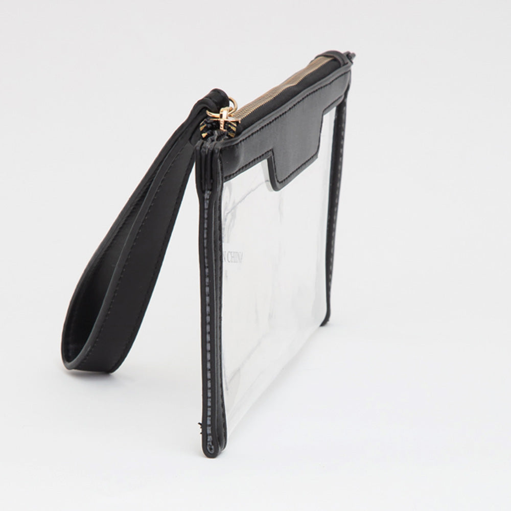 iLLASPARKZ Transparent Flap Wristlet Pouch / Clutch Bag