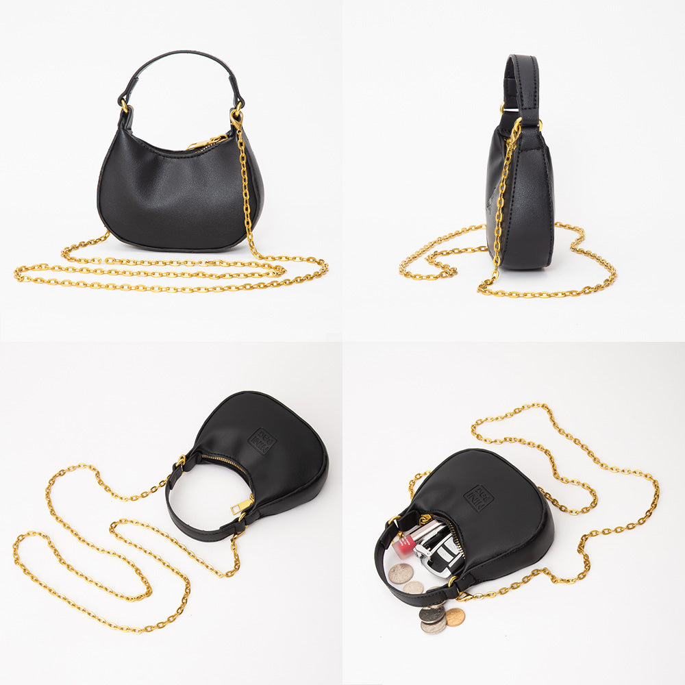 iLLASPARKZ Faux Leather Mini Hobo Handbag / Crossbody Bag