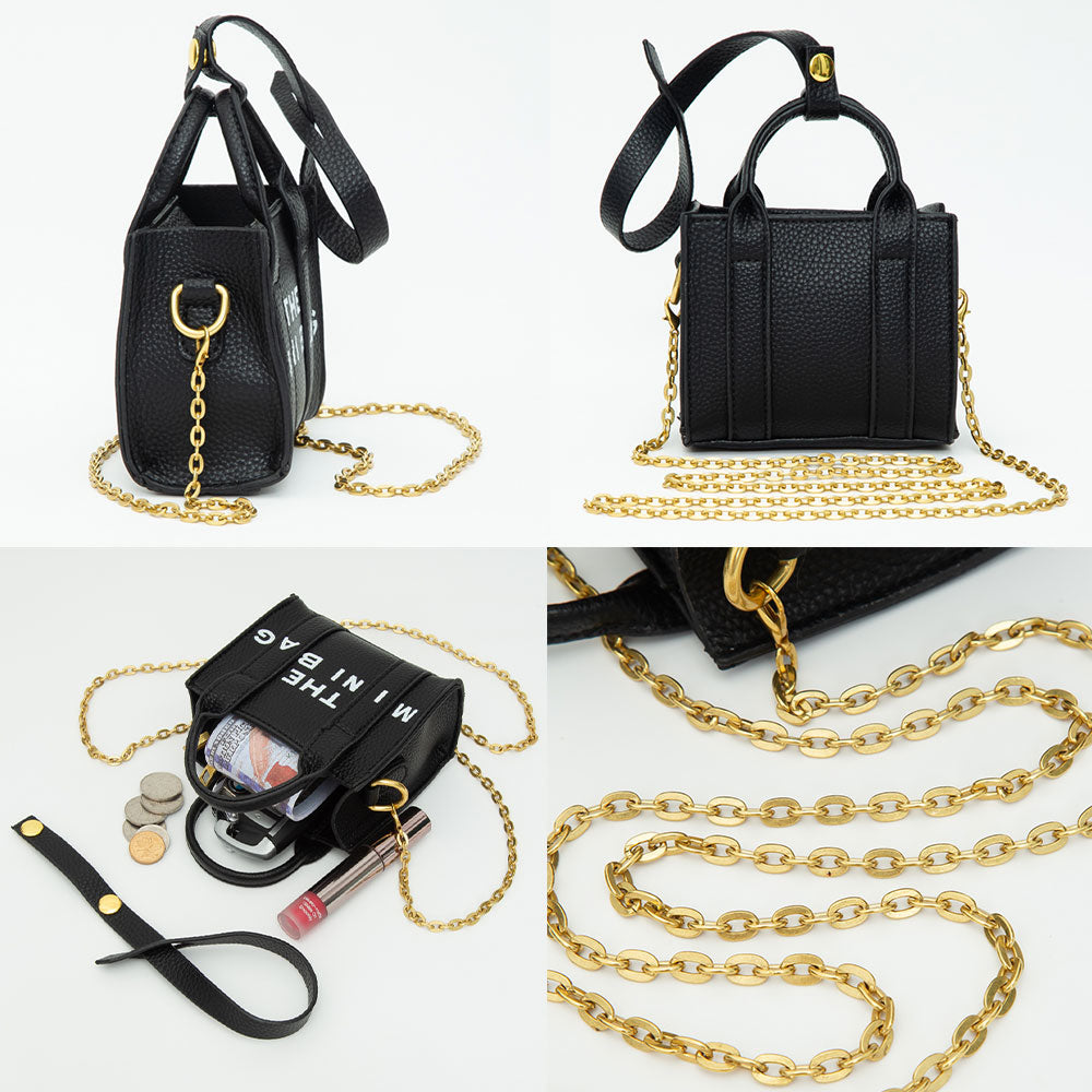 iLLASPARKZ THE MINI BAG Message Pointed Faux Leather Bag Charm / Mini Bag / Crossbody Bag