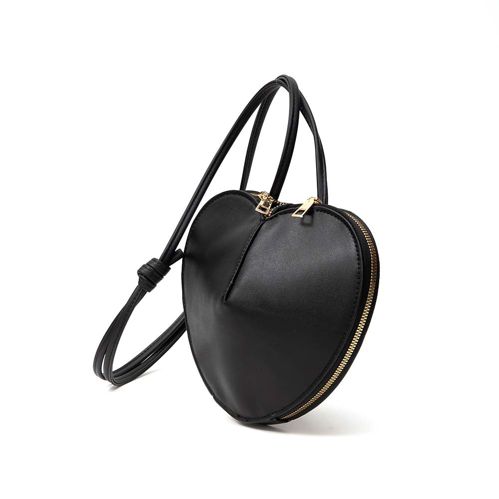 iLLASPARKZ Faux Leather Heart Shaped Crossbody Bag