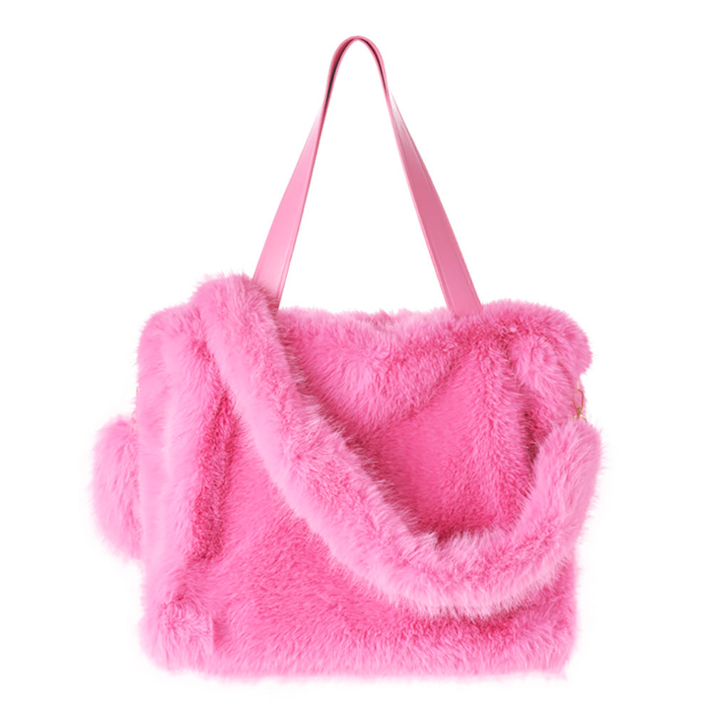 iLLASPARKZ Faux Fur Tote Bag / Shoulder Bag