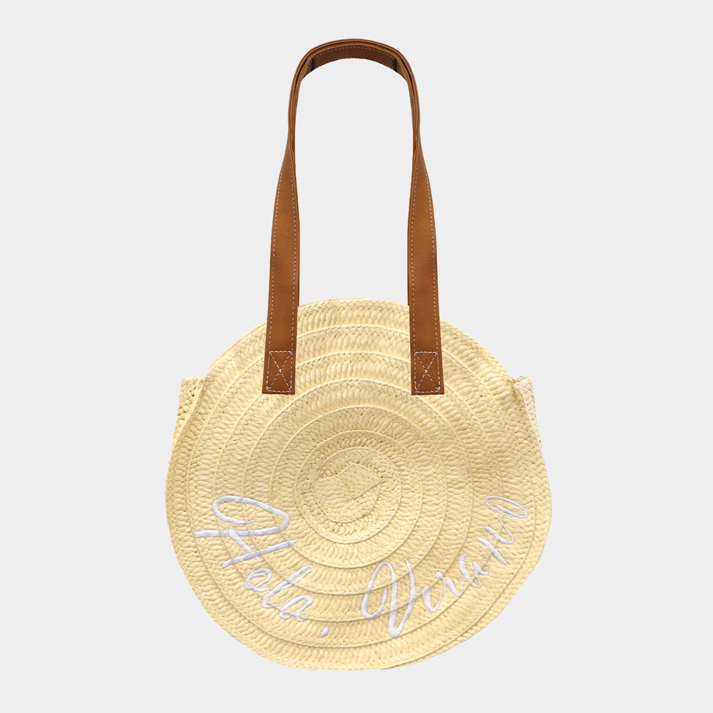 iLLASPARKZ Hola, Verano Weaving Round Jute Shoulder Bag