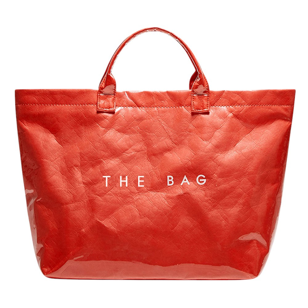 iLLASPARKZ THE BAG Message Print Paper Transparent Paper Top Handle Tote Bag