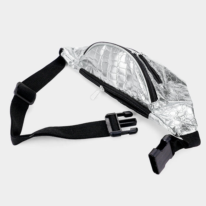 iLLASPARKZ Patterned Metallic Fanny Pack