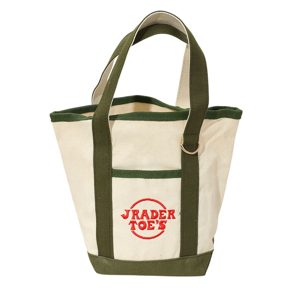 iLLASPARKZ Jrader Toes Message Embroidered Small Multi Purpose Canvas Tote Bag