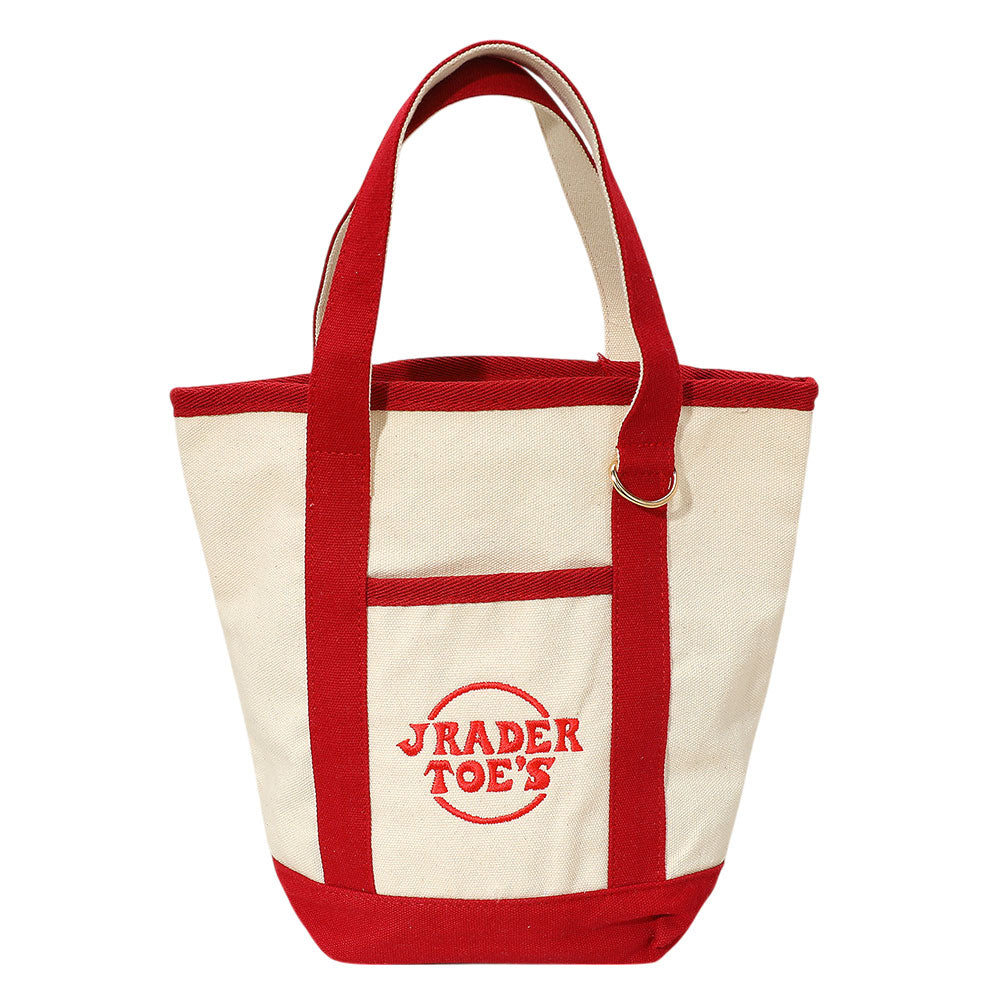 iLLASPARKZ Jrader Toes Message Embroidered Small Multi Purpose Canvas Tote Bag