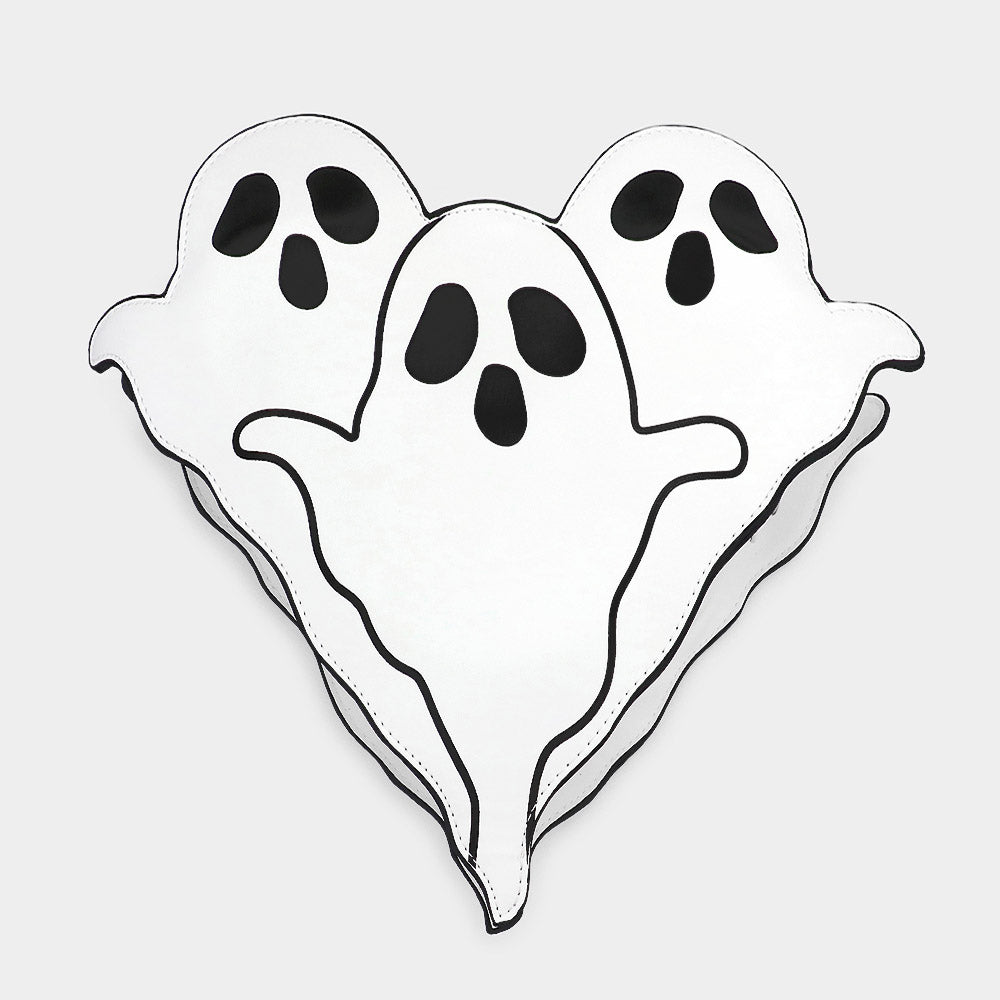 iLLASPARKZ Triple Ghost Heart Shaped Crossbody Bag