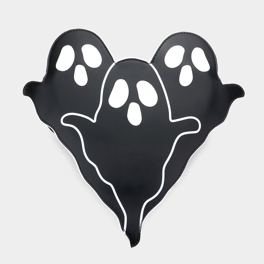 iLLASPARKZ Triple Ghost Heart Shaped Crossbody Bag