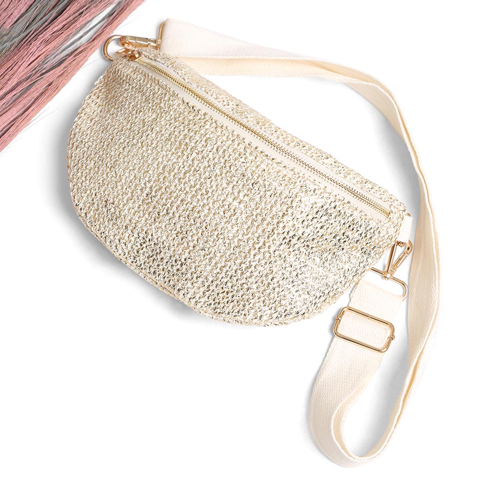 iLLASPARKZ Solid Embroidered Crossbody Belt Bag / Sling Bag / Fanny Pack