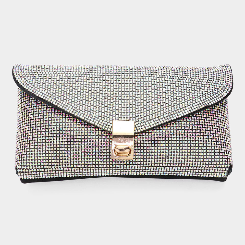 iLLASPARKZ Bling Studded Envelope Belt Bag / Crossbody Bag