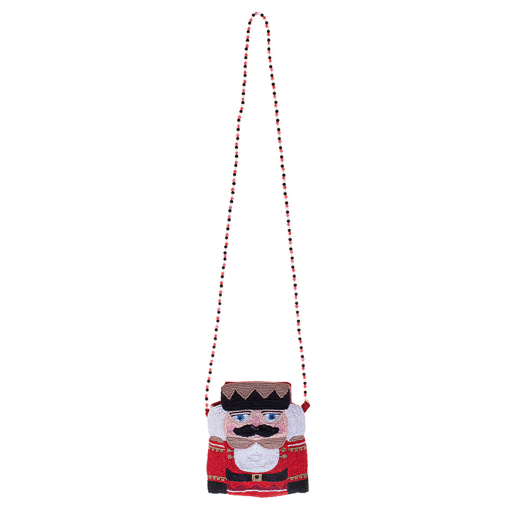 iLLASPARKZ Christmas Nutcracker Beaded Mini Crossbody Bag
