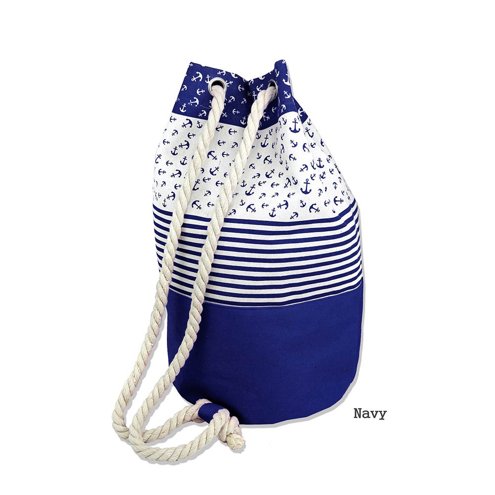 iLLASPARKZ Anchor Print Nautical Bucket Bag