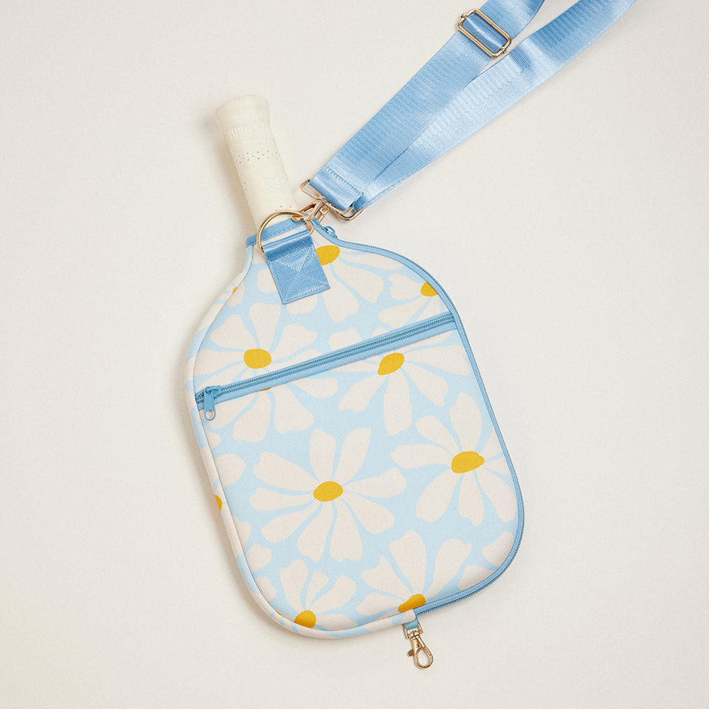 iLLASPARKZ Daisy Flower Pattern Pickleball Paddle Case Bag