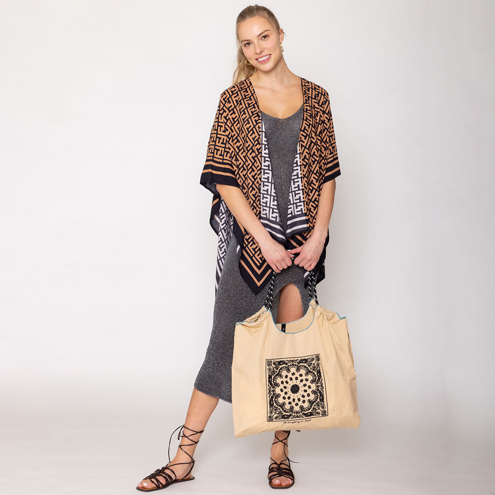 iLLASPARKZ Paisley Pattern Rope Nylon Tote Bag
