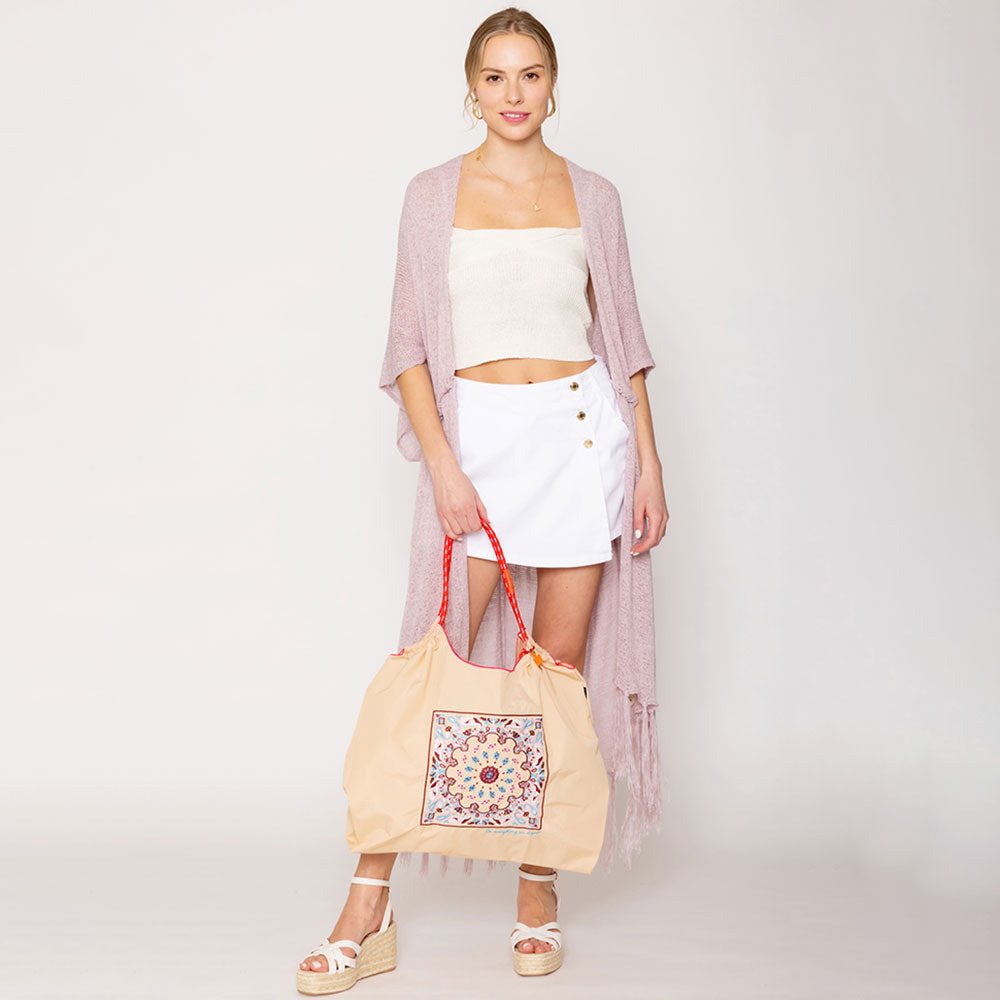 iLLASPARKZ Paisley Pattern Rope Nylon Tote Bag