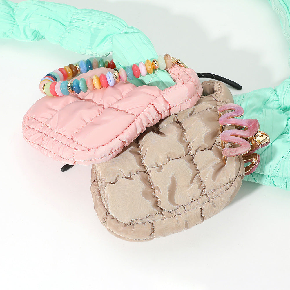 iLLASPARKZ Quilted Puffer Mini Purse Bag / Bag Charm