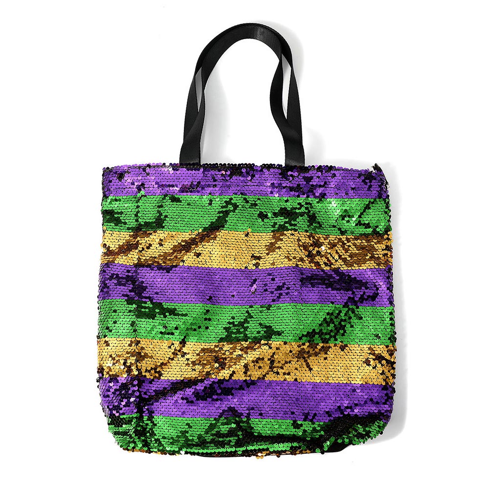 iLLASPARKZ Mardi Gras Sequin Tote Bag