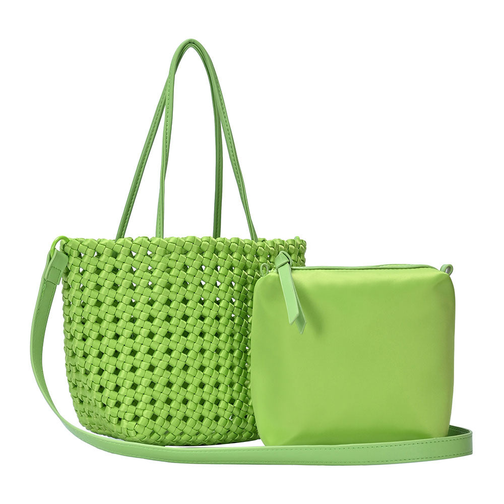 iLLASPARKZ 2 in 1 Hand Woven Tote Bag / Crossbody Bag