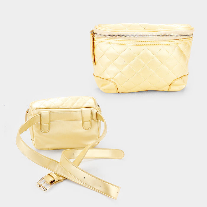 iLLASPARKZ Leather Square Stitch Fanny Pack