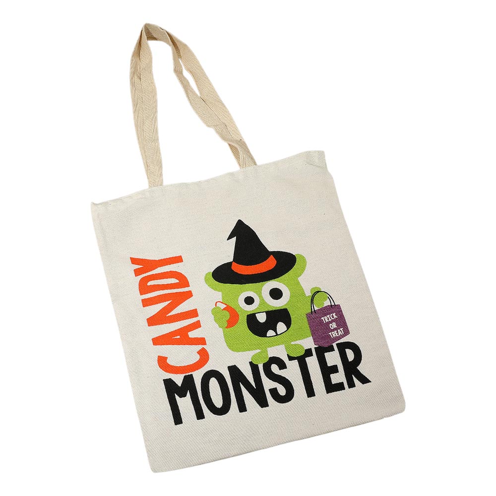 iLLASPARKZ CANDY MONSTER Halloween Message Tote Bag