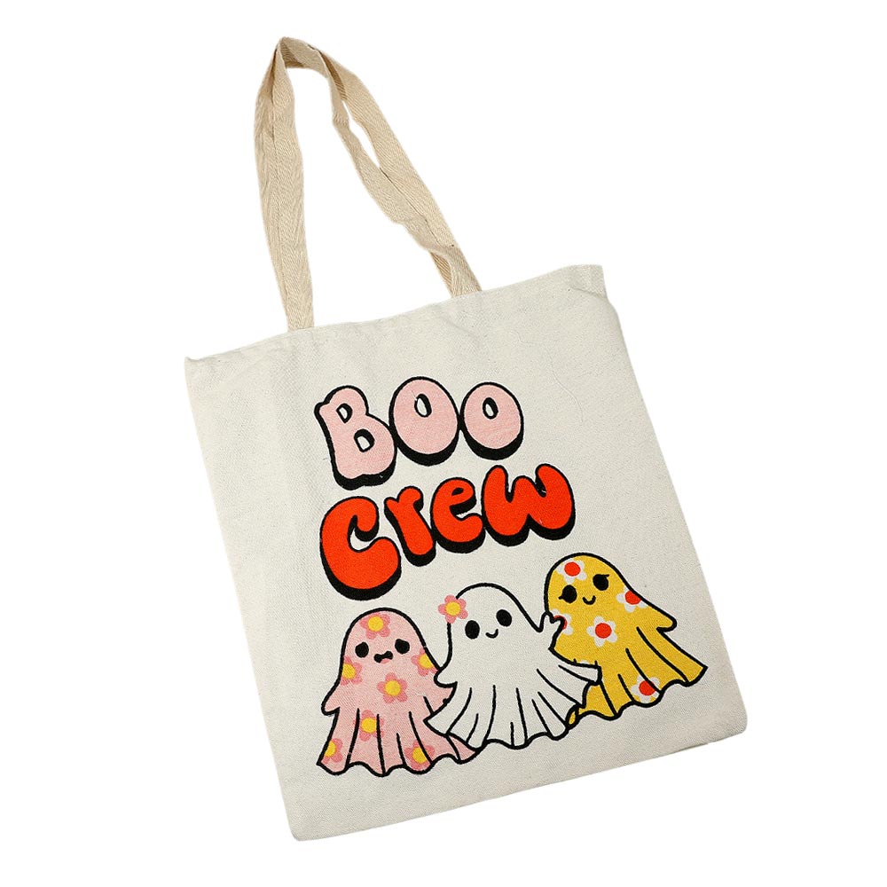 iLLASPARKZ BOO CREW Halloween Message Tote Bag