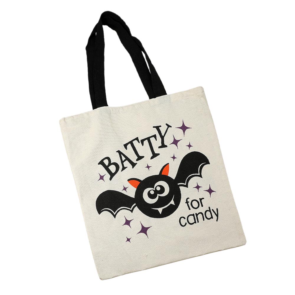iLLASPARKZ BATTY FOR CANDY Halloween Message Tote Bag