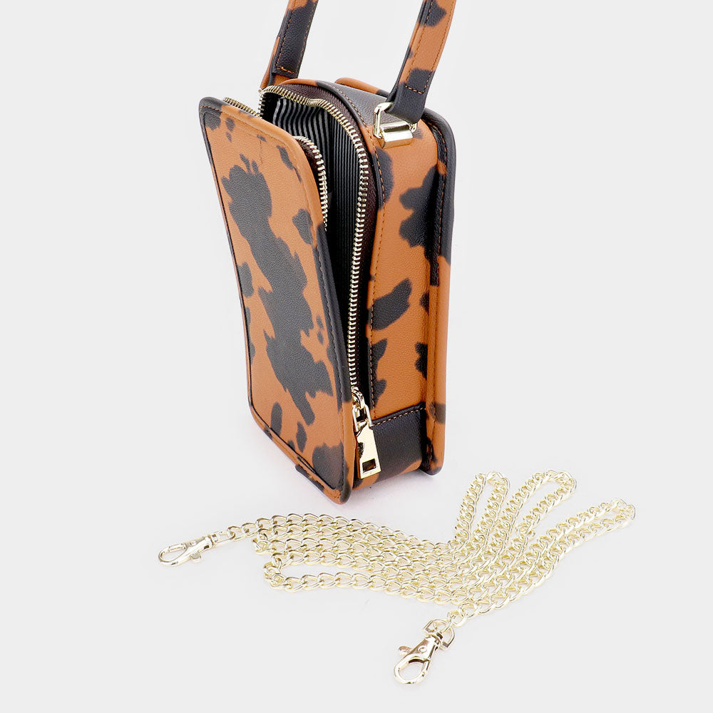 iLLASPARKZ Cow Pattern Faux Leather Crossbody / Tote Bag