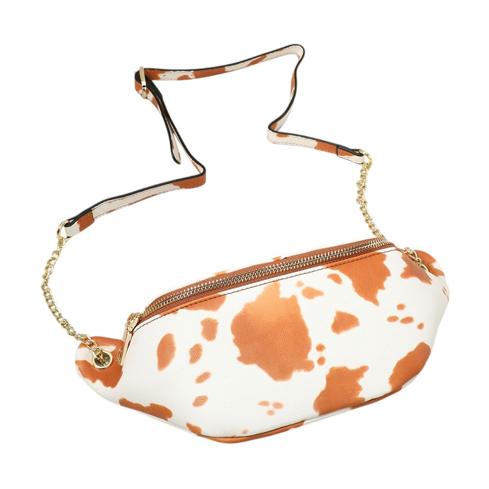 iLLASPARKZ Cow Patterned Faux Leather Crossbody Bag