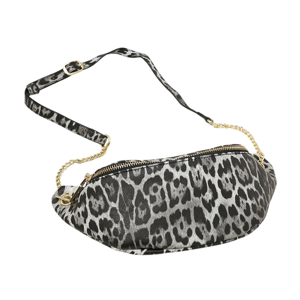 iLLASPARKZ Leopard Patterned Faux Leather Crossbody Bag