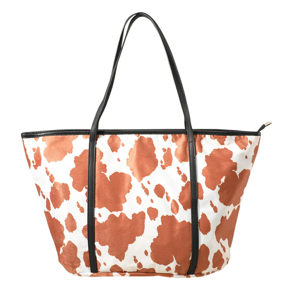 iLLASPARKZ Faux Leather Cow Patterned Tote Bag / Shoulder Bag