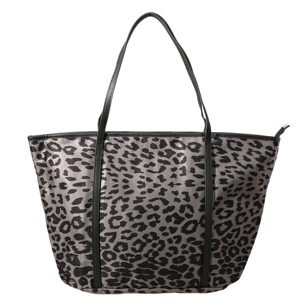 iLLASPARKZ Faux Leather Leopard Patterned Tote Bag / Shoulder Bag