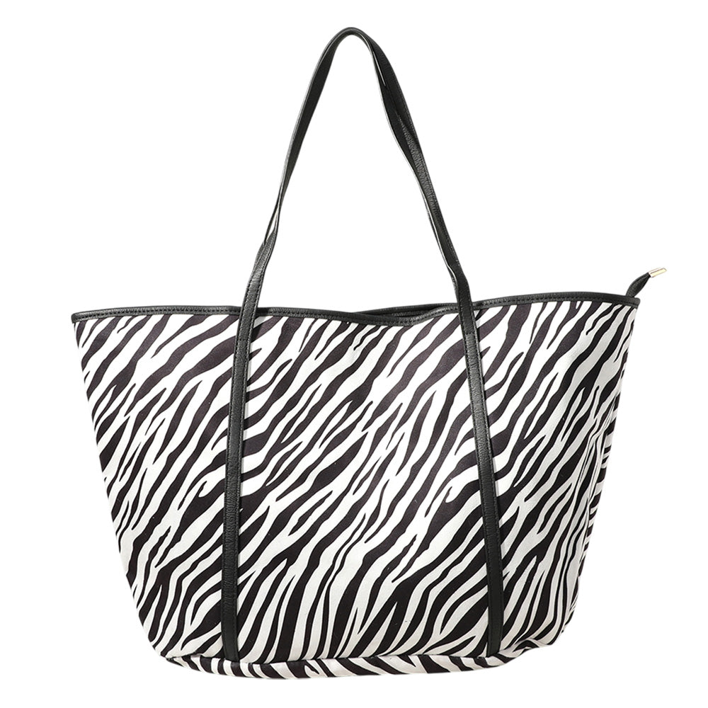 iLLASPARKZ Faux Leather Zebra Patterned Tote Bag / Shoulder Bag