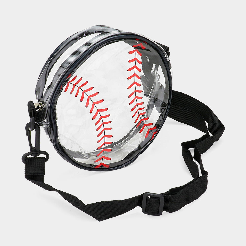 iLLASPARKZ Baseball Transparent Round Crossbody Bag