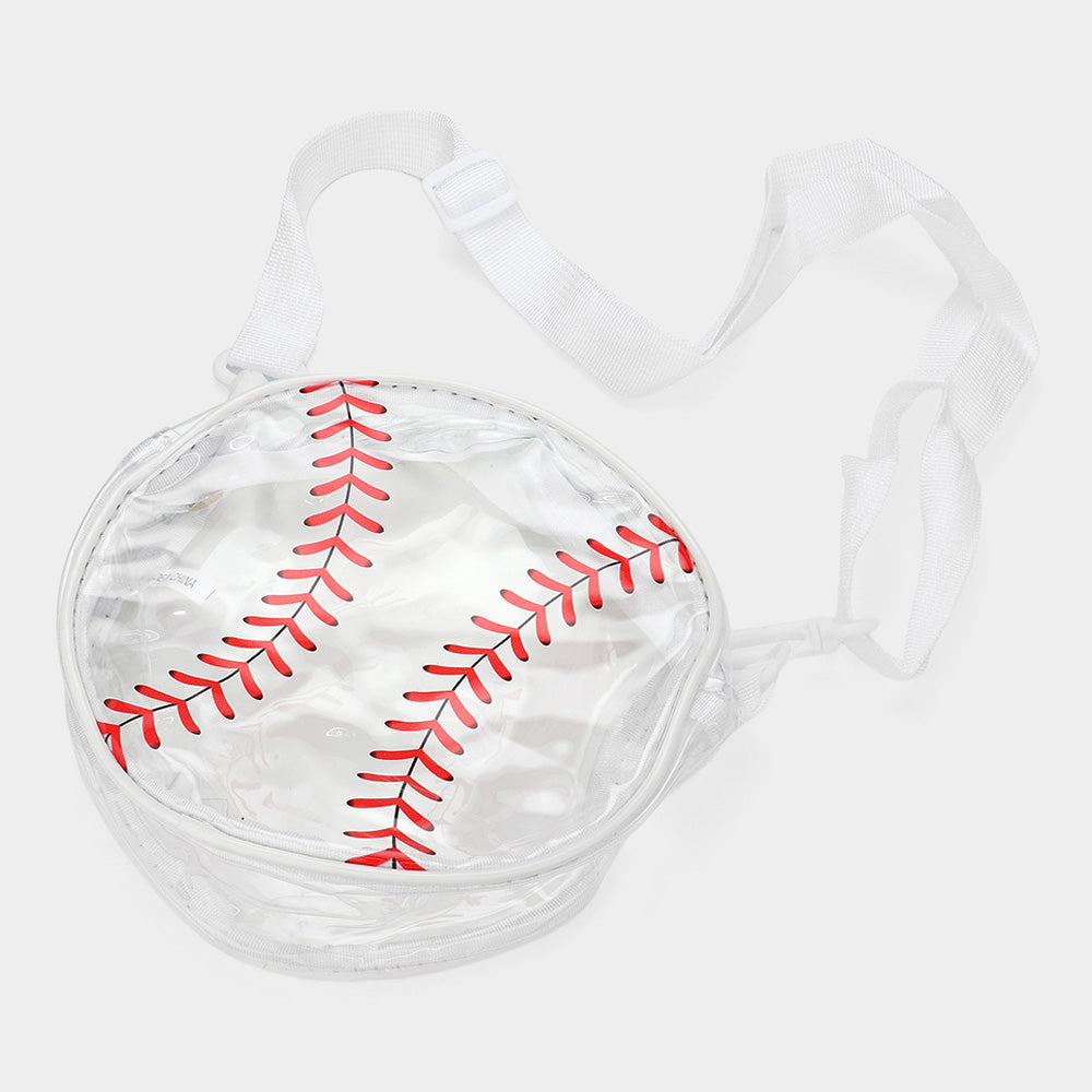iLLASPARKZ Baseball Transparent Round Crossbody Bag