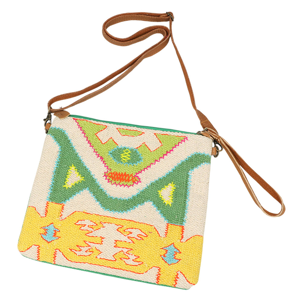 iLLASPARKZ Boho Geometric Pattern Embroidered Crossbody Bag / Clutch Bag